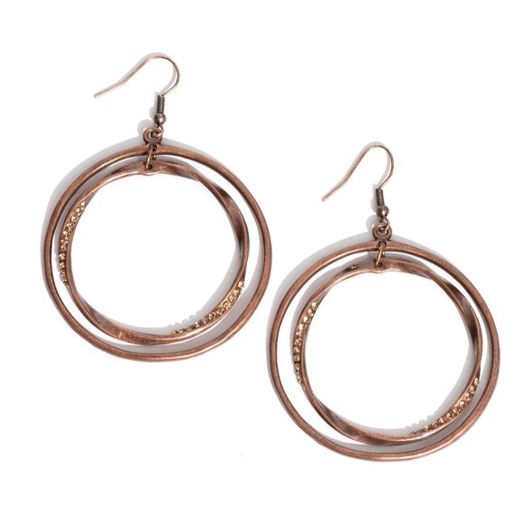 Rebel Rotation - Copper Earrings - Picture 2 of 2
